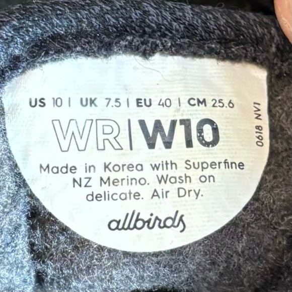 ALLBIRDS Sz 10 Merino Wool Lace Up Washable Comfort Sole Shoes Sneakers - Picture 9 of 10